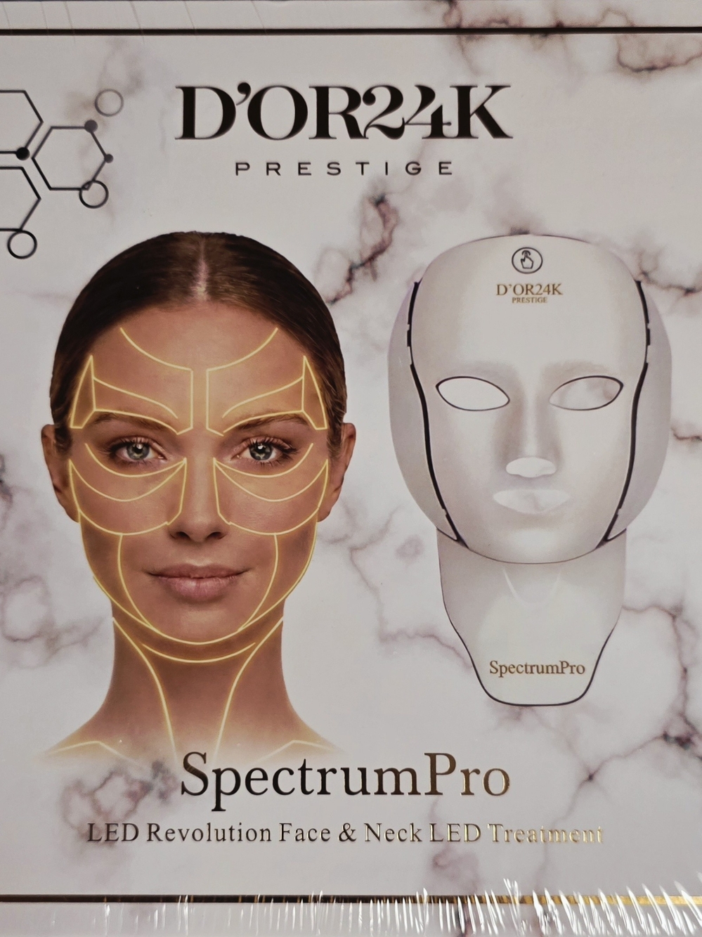 Spectrum Pro Face & Neck CORDLESS LED Treatment Therapy with EMS Microcurrent